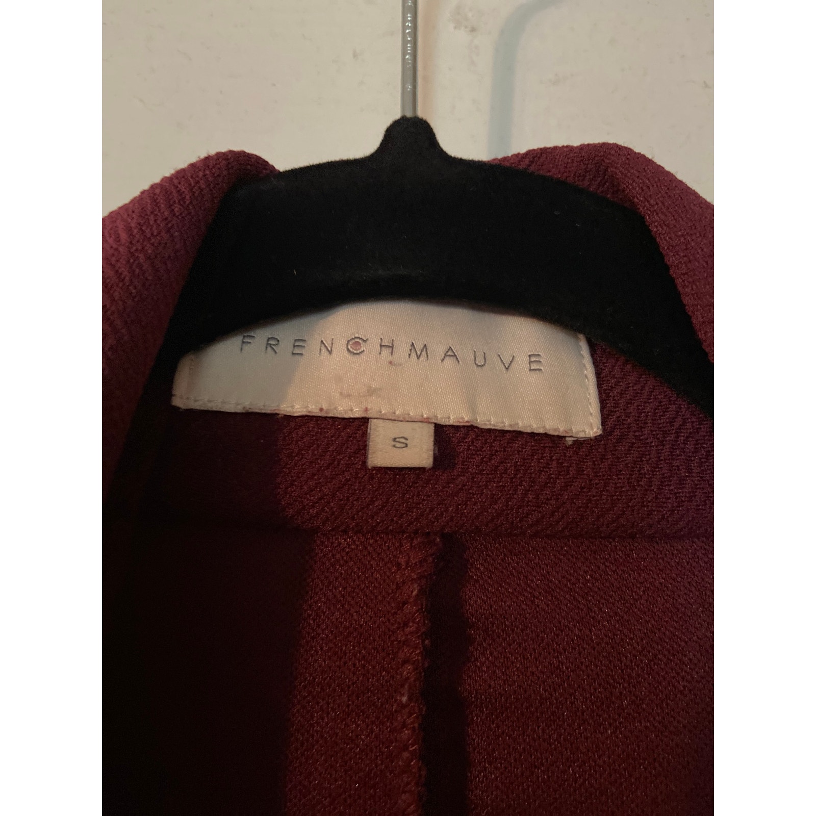 Frenchmauve Dark Red Burgundy Blazer Size S Small — image 3 of 4